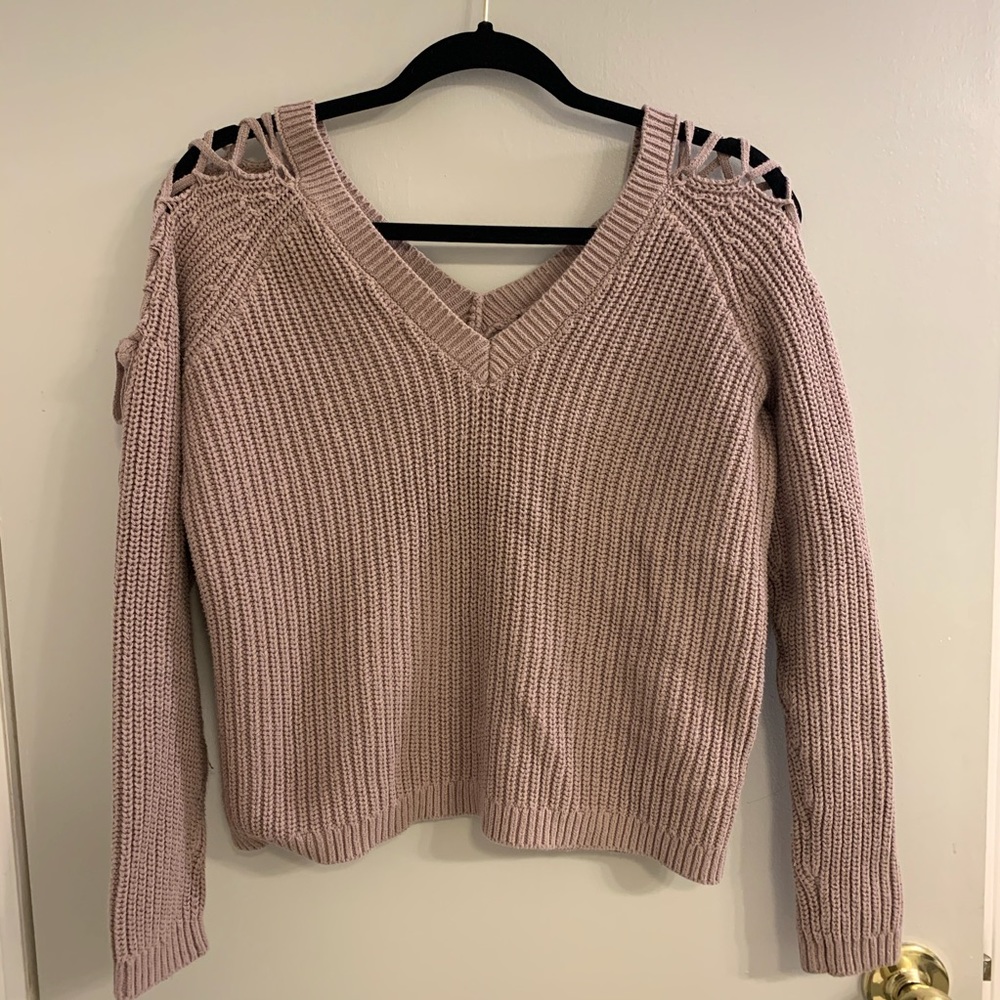 La Hearts Lavender Knit Sweater